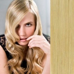 43cm Clip In Haar 100% Menschenhaar europäischen Typs 100g - natur blonde